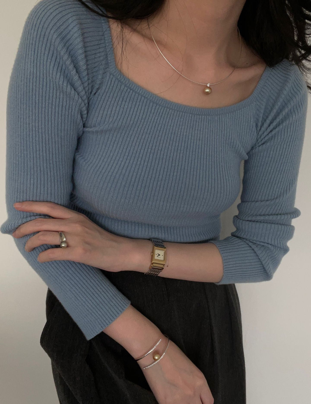 Soft Amber Baroque Pearl Necklace - ALEART