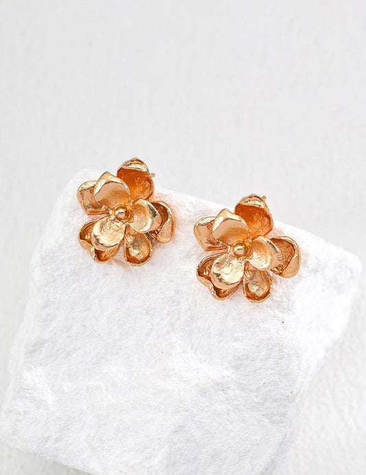 Minimalist Floral Design Earrings - ALEART