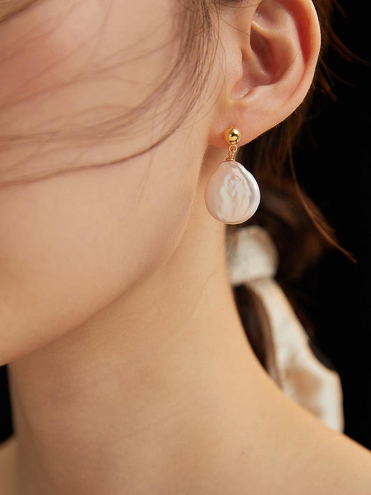 Luxe Irregular Pearl Earrings - ALEART