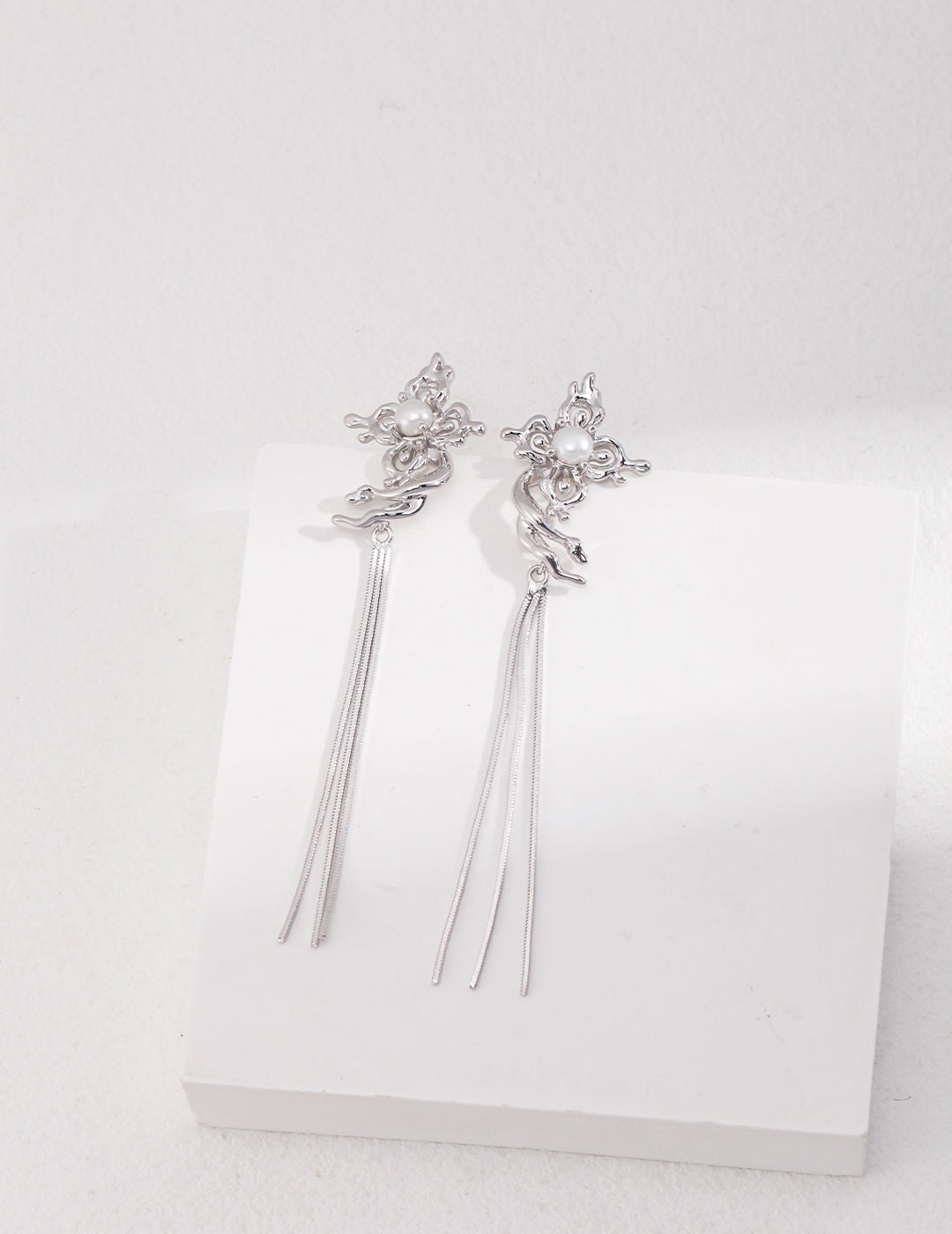 Gold & Silver Butterfly Sterling Silver Earrings - ALEART