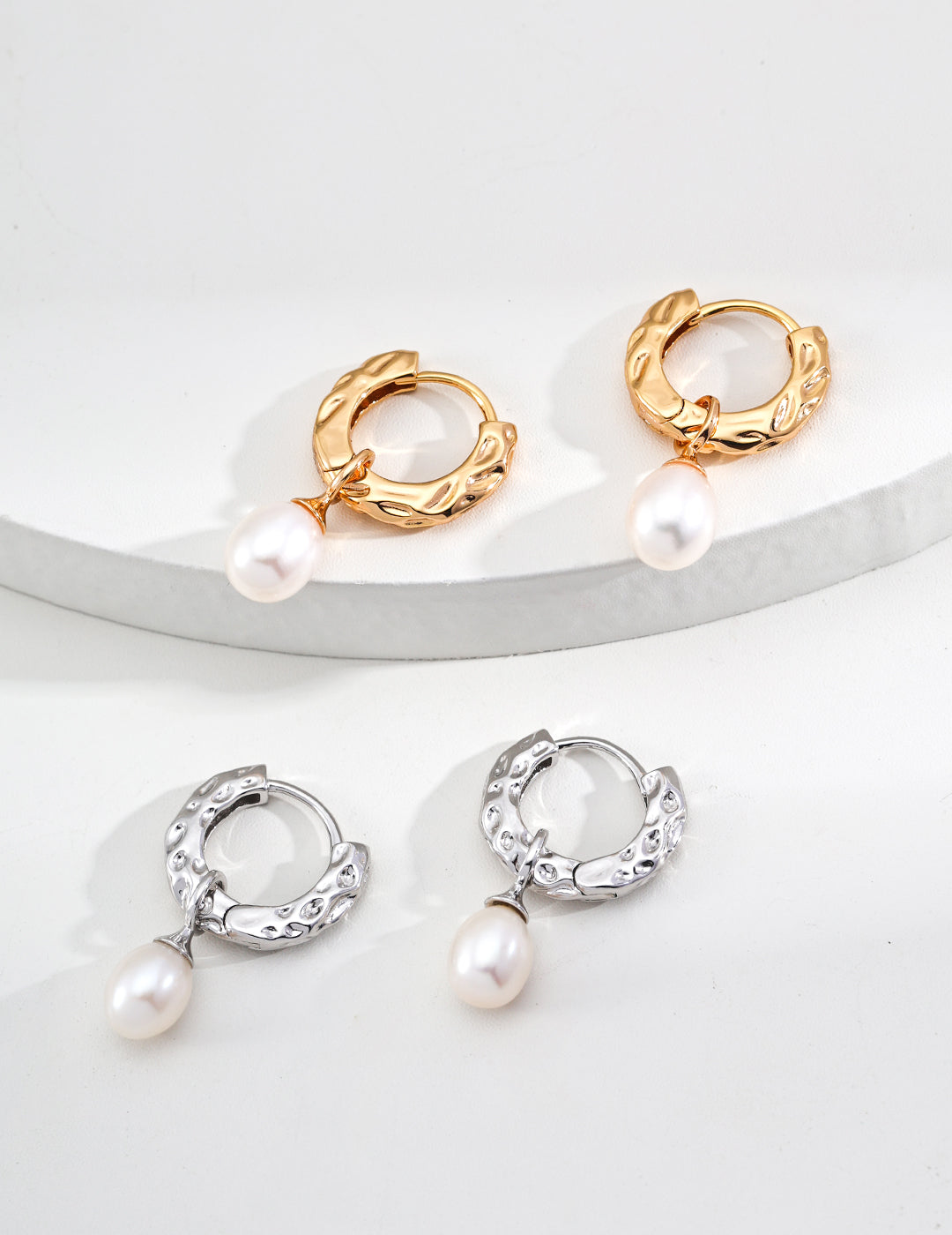 Texture Natural Pearl Earrings