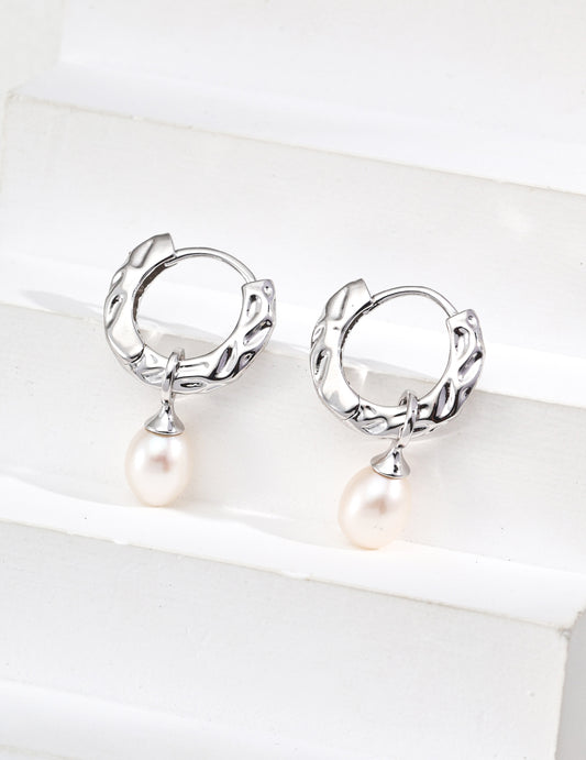 Texture Natural Pearl Earrings