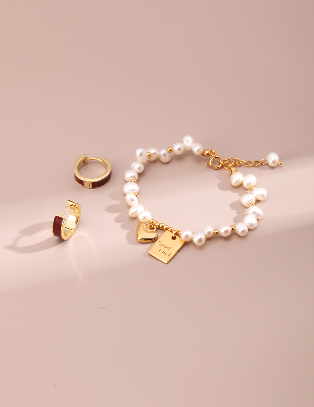 Dark Red Glaze Earrings