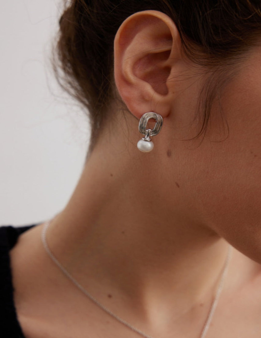 Twist of Time Sterling Silver Earrings