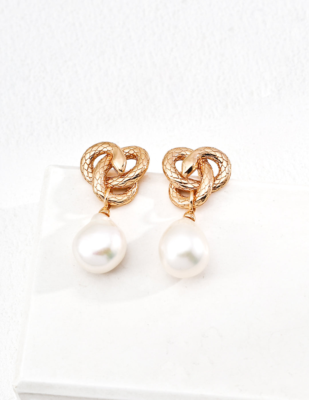 Coiled Pearl Earrings