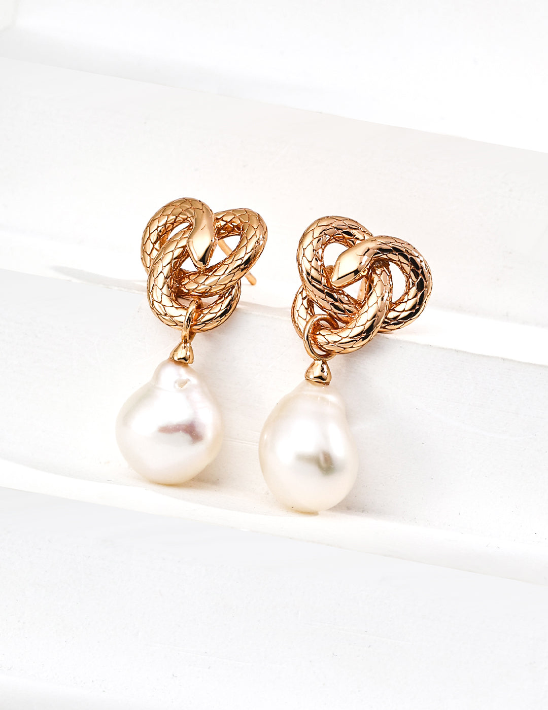 Coiled Pearl Earrings