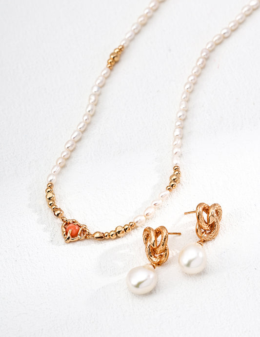 Coiled Pearl Earrings