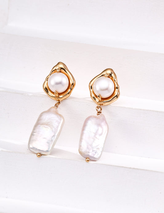Baroque Pearl Drop Earrings