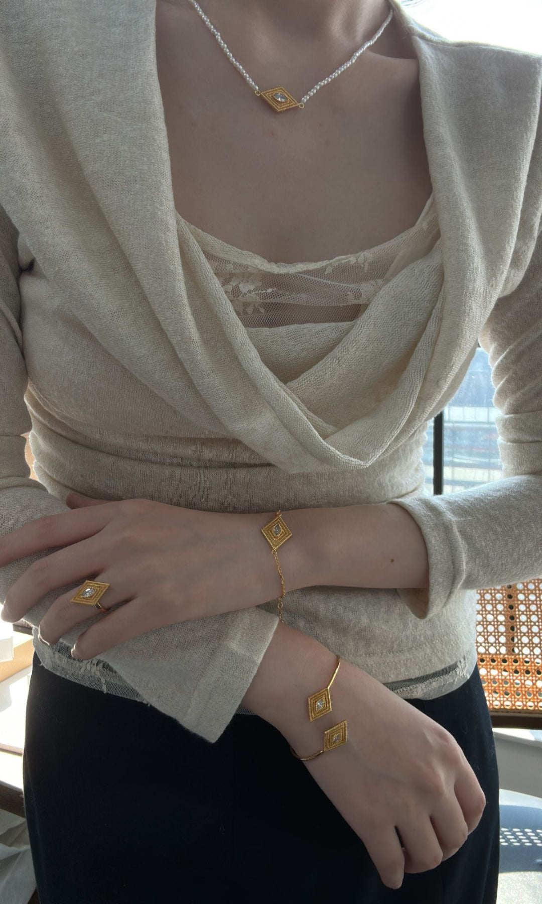 Mystic Eye Pearl Necklace - ALEART