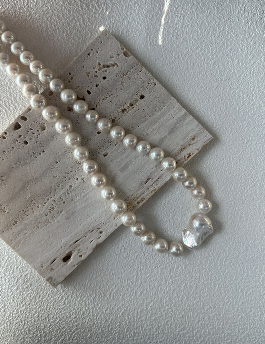 Luxe Baroque Pearl Necklace - ALEART