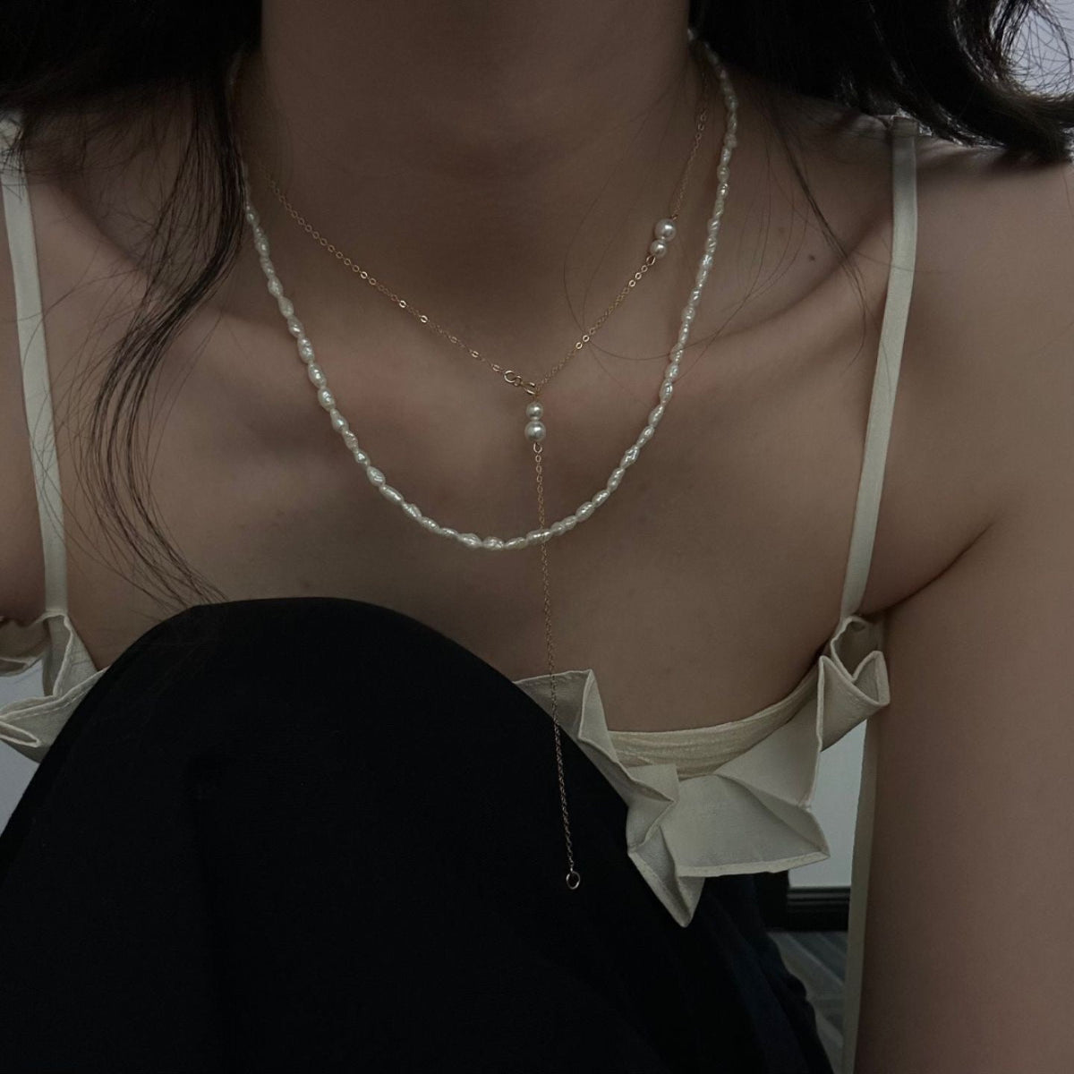Delicate Pearl Necklace - ALEART