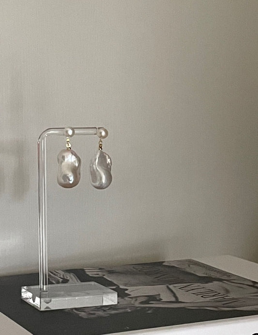 Baroque Chain Drop Earrings