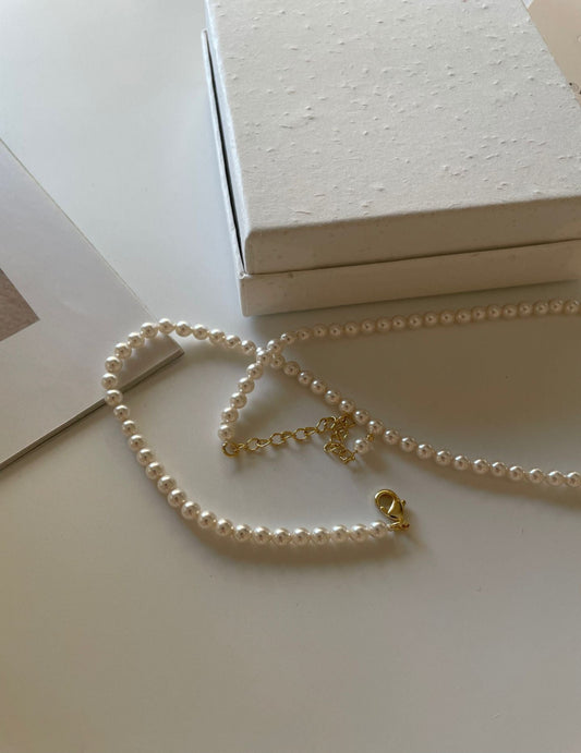 Minimalist Pearl Necklace - ALEART