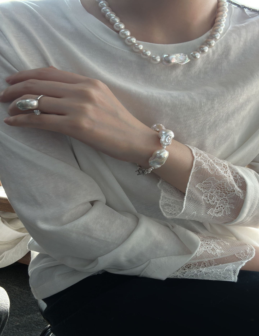 Luxe Baroque Pearl Necklace - ALEART