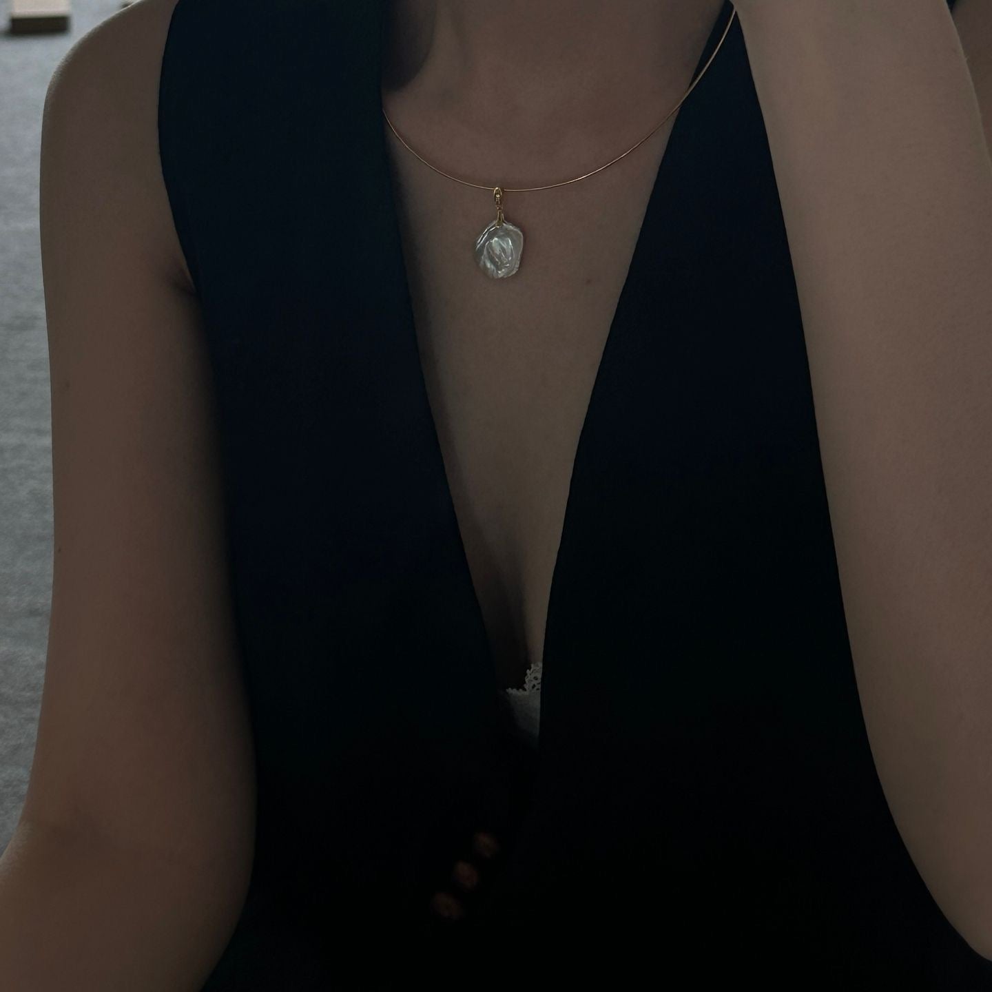 Gold Petal Necklace - ALEART