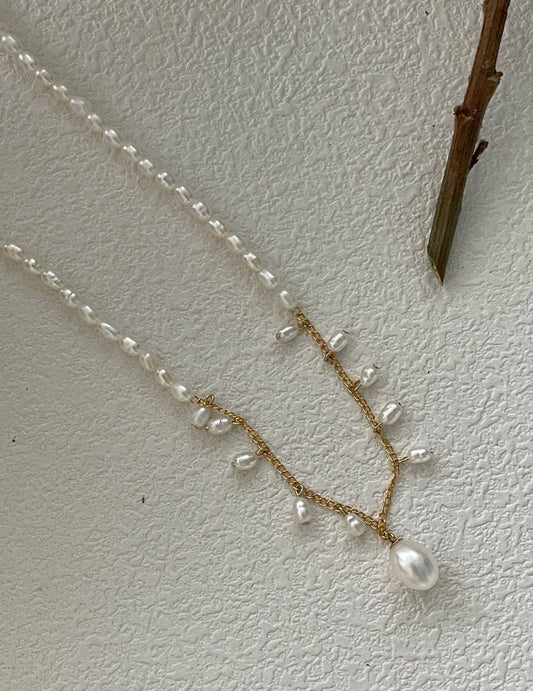 Baroque Pearl Drops Necklace