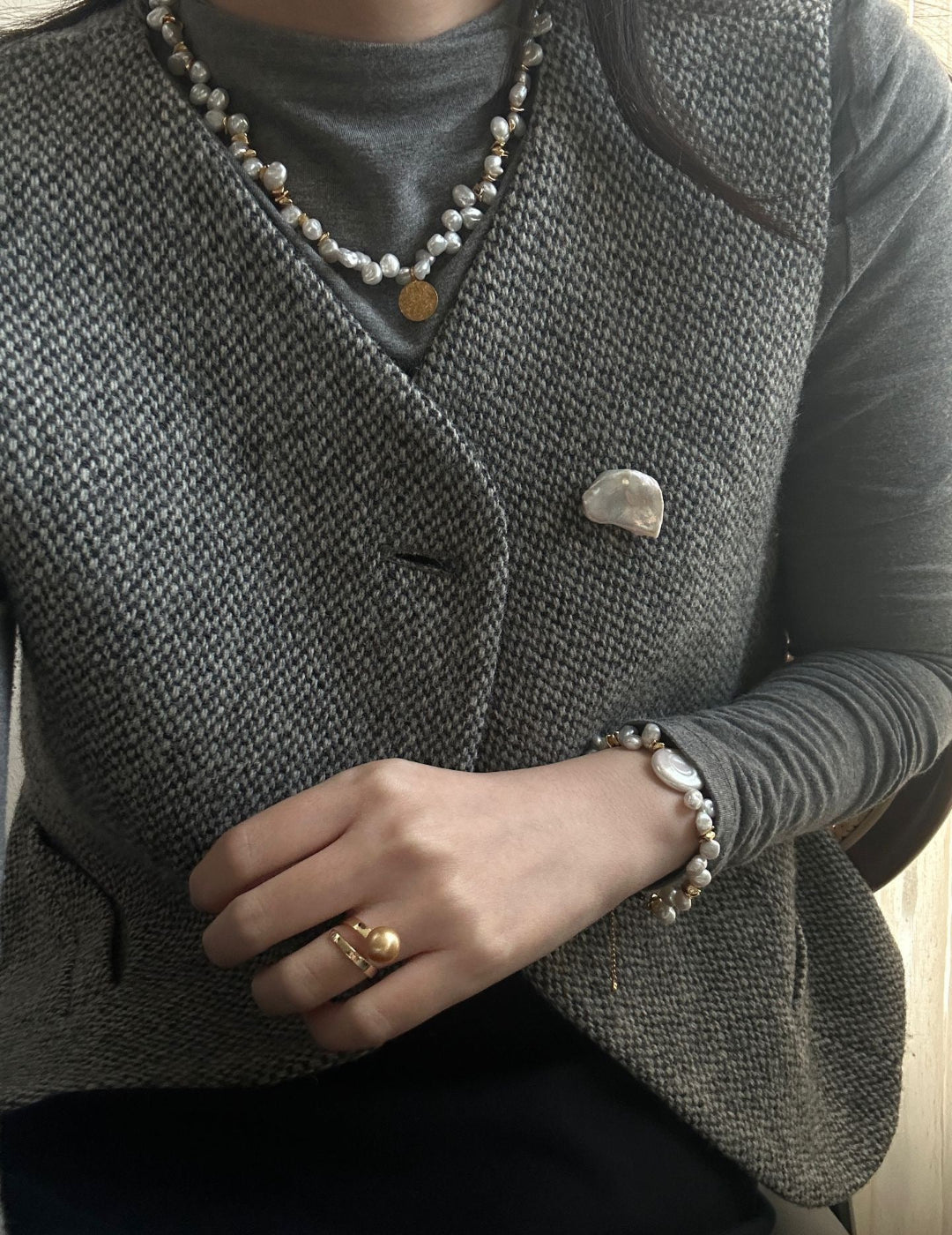 Golden Baroque Stack Ring