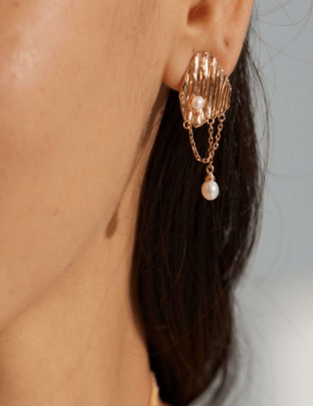 Asymmetrical Pearl Earrings - ALEART