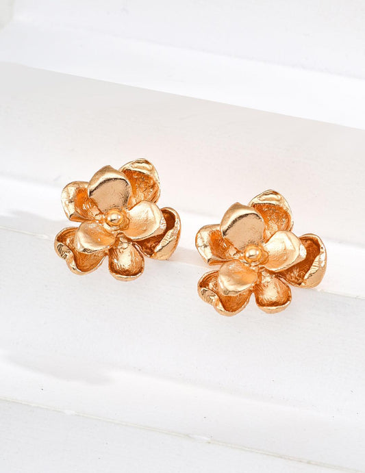Minimalist Floral Design Earrings - ALEART