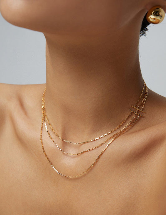 Triad Layered Necklace - ALEART