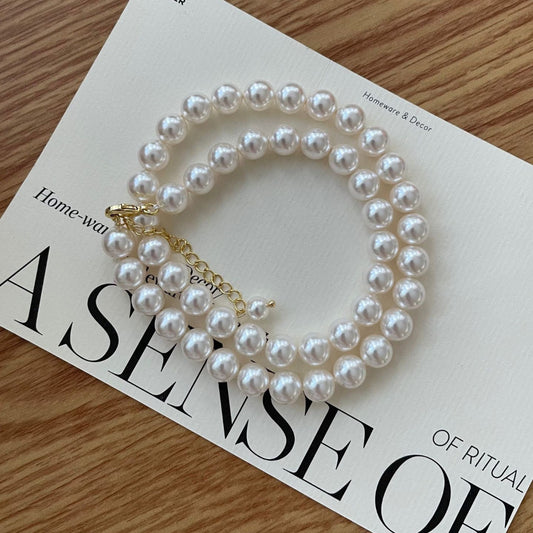 Minimalist Pearl Necklace - ALEART