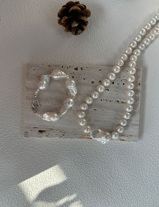 Luxe Baroque Pearl Necklace - ALEART